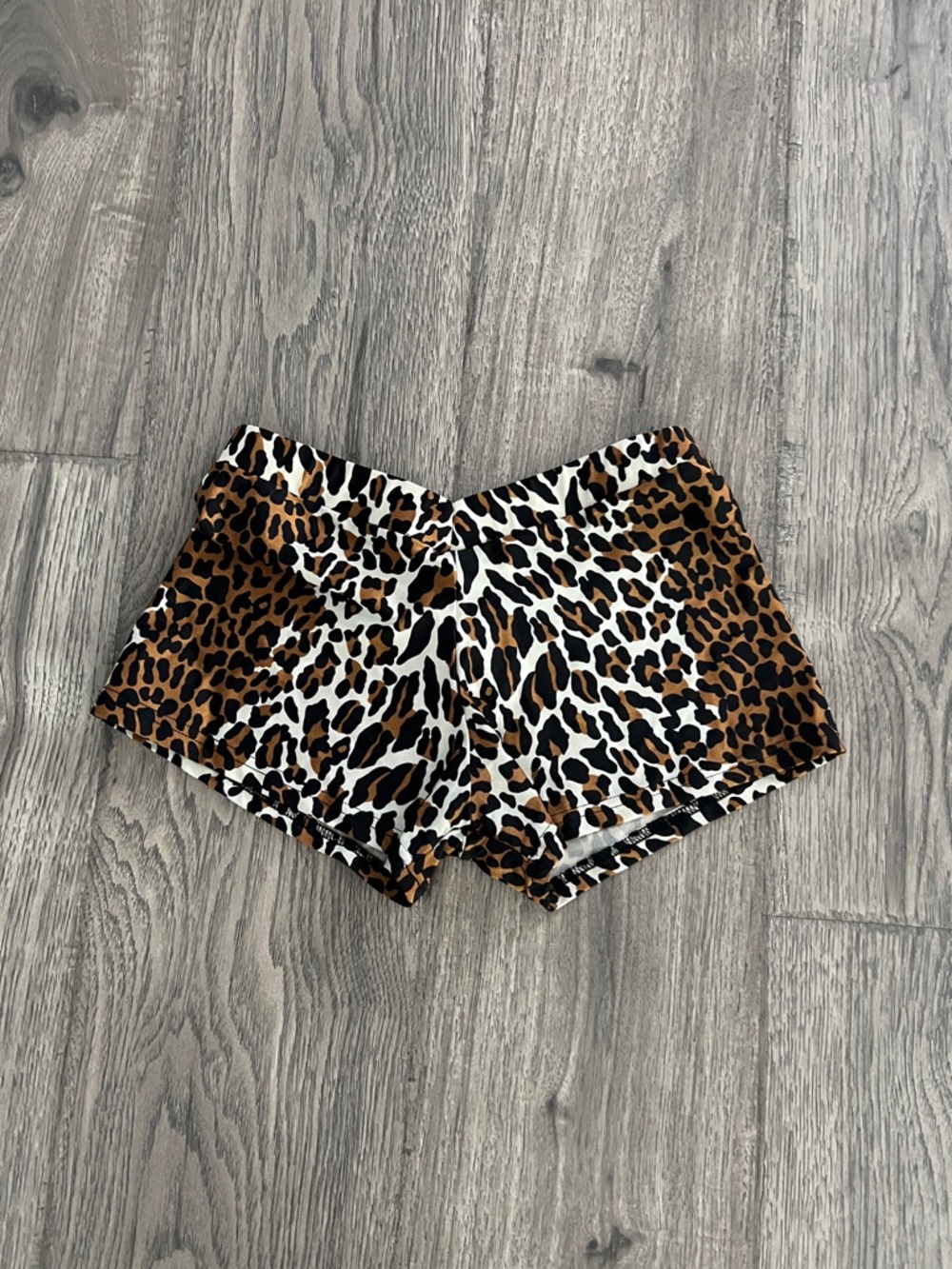 Leopard Print Women's Shorts spanks - Brown & Black